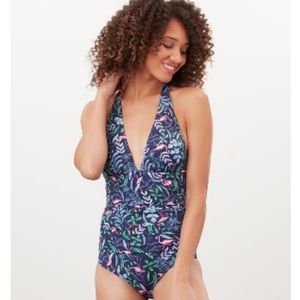 Joules Oceanne Halter Flamingo Swimsuit